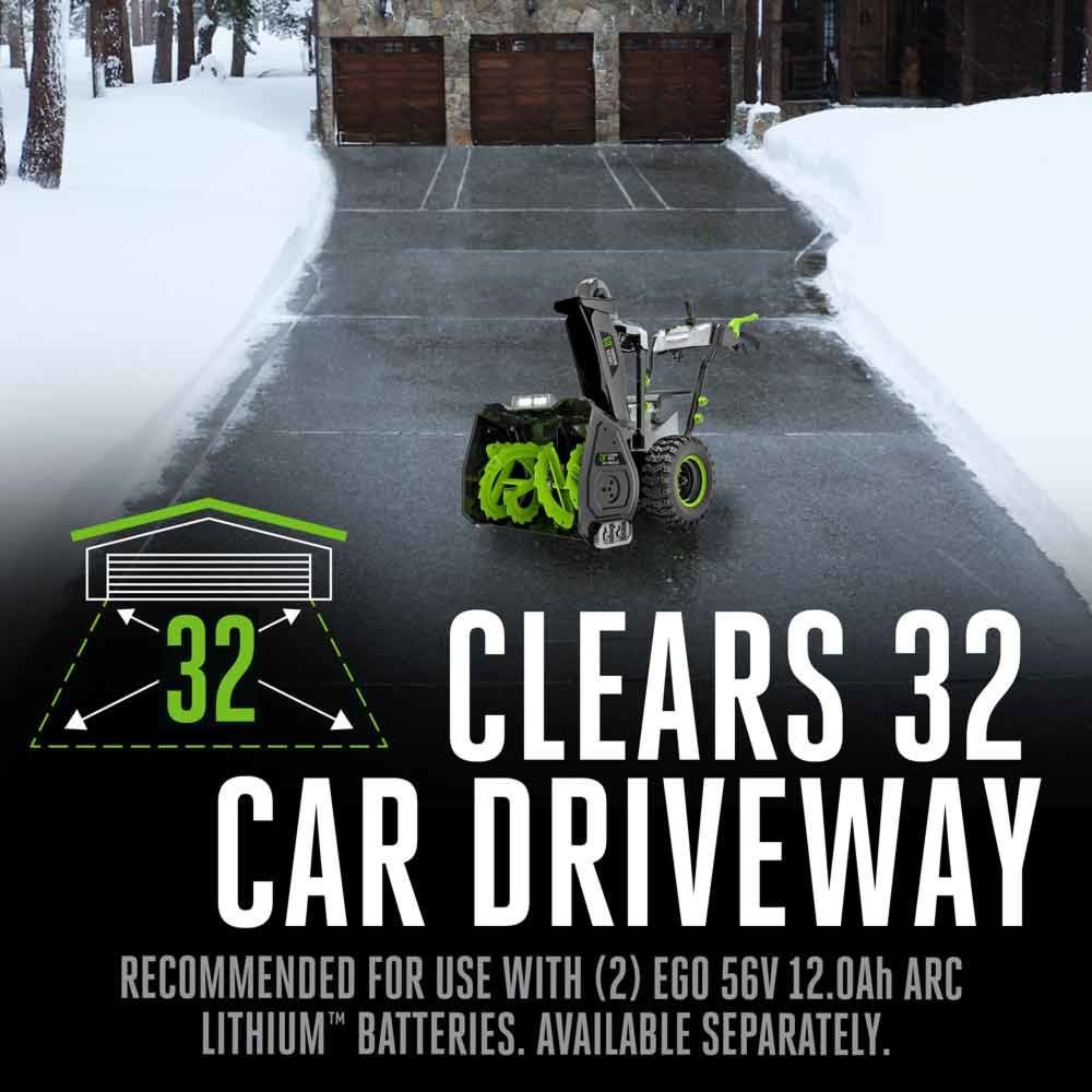 EGO Power+ SNT2807 28 in. Self-Propelled 2-Stage Snow Blower with Peak Power™ and 2 x 12.0 Ah Batteries and Dual Port Charger